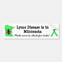 Lyme Disease Awareness in Minnesota Bumper Sticker