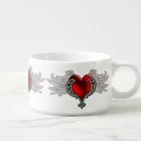 Goth Heart with Angel Wings Bowl