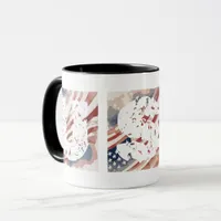 Abstract Ink and Water "USA" Flag  Mug