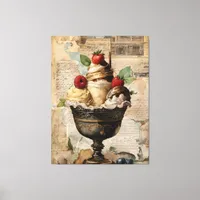 Ice cream Sundae Collage  Canvas Print