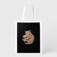 Till Death Do Us Party Cat Skull Classic Grocery Bag