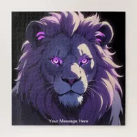 Cartoon Style Vibrant Colorful Wildlife Lion  Jigsaw Puzzle