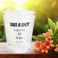 Personalized Cheers Wedding Shooters Shot Glass