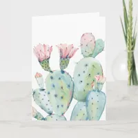 Watercolor Cactus, Birthday Card