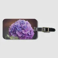 Purple Hydrangea in Mason Jar Photograph Luggage Tag