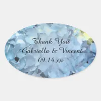 Blue Hydrangea Flower Wedding Thank You Favor Tags