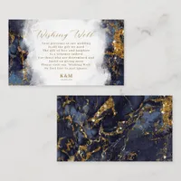 Marble Glitter Wishing Well V2 Navy Blue ID644 Enclosure Card