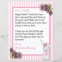 Personalized Letter from the Easter Bunny 2 Sided