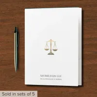 Blue and Gold Justice Scale Business Essentials