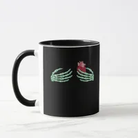 Halloween Skeleton Hands With Heart Classic Mug