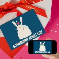 Cute Cartoon Silly Bunny Pun Valentine Card