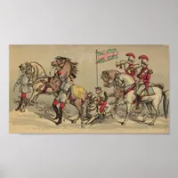 Vintage Horses in a Circus Poster