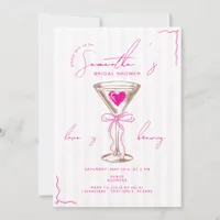 Espresso Martini Mocha Mousse Pink Bridal Shower Invitation