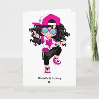 Cool Hip Hop Rap Girl Birthday Party Photo Invitation