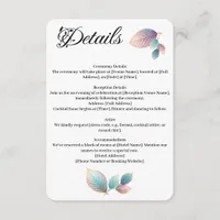 Ethereal Beauty Soft Tone Whimsical Pastel Leaves Enclosure Card