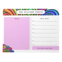 Rainbow Watercolor Doodle Calendar