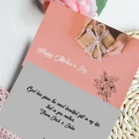 Pink Floral Foil Mother's Day Greeting Card