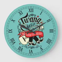 Country Twang Red/Black ID464 Large Clock