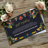 Mexican Colorful Cinco de Mayo Fiesta Wedding Enclosure Card