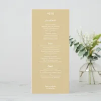 Modern Cashmere Wedding Menu