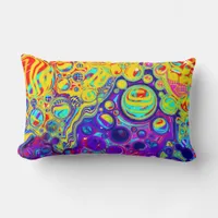 Modern Abstract Digital Fluid Art   Lumbar Pillow