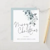 Budget Winter Foliage Merry Christmas Card