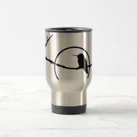 Travel Mug - Hummingbird and Sun in Silhouette