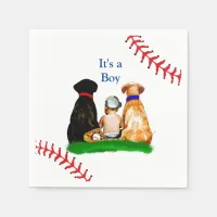 It's a Boy, | Baseball Themed Baby Shower Napkins