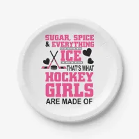 sugar spice and everything ice girls hockey paper plates