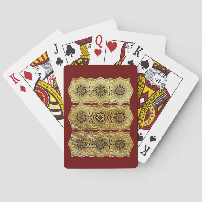 Golden fantasy poker cards