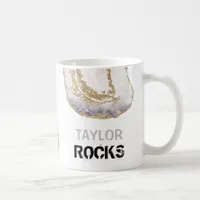 *~* Personalize NAME ROCKS Pink Pastels Glitter Coffee Mug