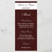 mocha chocolate brown photo Wedding Menus