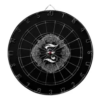 Elegant Goth Initial Z Dart Board