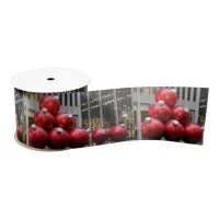 Huge Christmas Ball Ornaments in NYC Satin Ribbon