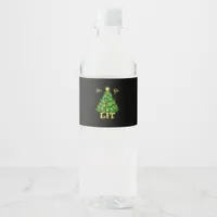 Let's Get Lit Christmas Christmas Water Bottle Label