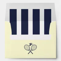 Navy & Cream Preppy Tennis Bridal Shower Envelope