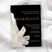 White Crystals on Black Meditation / Yoga Workshop Invitation
