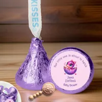 Hatching Soon Purple Pink Dinosaur Baby Shower Hershey®'s Kisses®