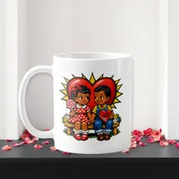 Valentine's Day | Retro Pop Art  Personalized Coffee Mug