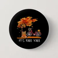 Cute Yorkshire Autumn Kawaii Yorkie It’s Fall Y’al Button