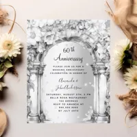 Floral diamond 60th wedding anniversary invitation