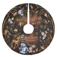 Whimsical Woodland Friends Christmas Tree Skirt