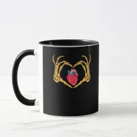 Skeleton Hand Heart Anatomy Cardiac Cvicu Nurse Mug