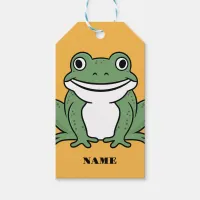 Cute and funny little Frog back to school Gift Tags