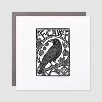 Retro F Caw F Crow Funny Saying Meme Design Car Magnet