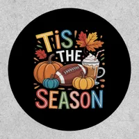 Fall Football Autumn Pumpkin Coffee Lover Patch