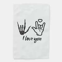 Hands Forming Skeleton Heart Hands Minimal Touch Garden Flag
