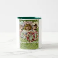 Vintage Decoration Day Girls Two-Tone Coffee Mug