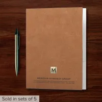 Gold Monogram Sable Folder