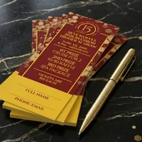 Red & Gold School College Class Reunion Raffle Tickets